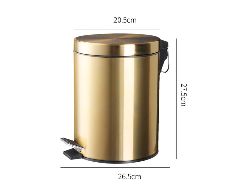 Poubelle cosmétique salle de bain - acier inoxydable avec seau intérieur amovible 5l - Conforama B