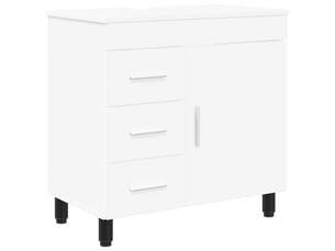 Unité de vanité de salle de bain, meuble de rangement blanc 60x35x60 cm shl9396