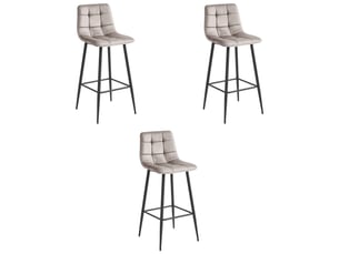 tabouret de bar  <strong>SANS MARQUE</strong>  - beige hauteur d'assise 76 cm vendu Par 3