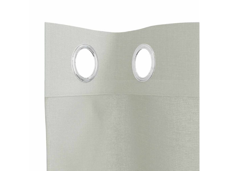  Lot de 2 rideaux en voile, voilages avec œillets gris clair 140x225 cm cf44359  - Conforama E