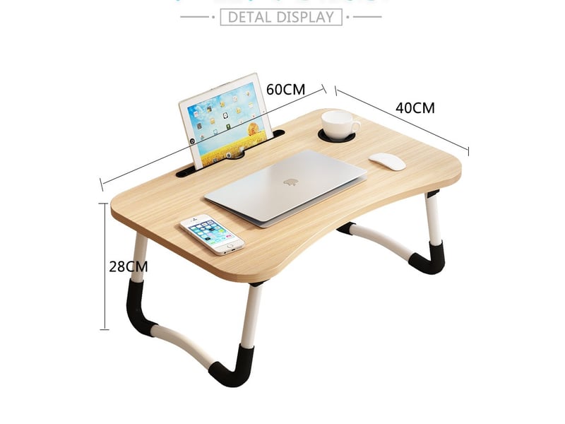 Support ordinateur portable plateau de lit 60x40x28cm (bois) - Conforama B