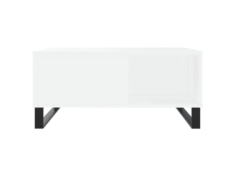  Table basse - table de salon - table à thé blanc 80x80x36,5 cm bois d'ingénierie  - Conforama D