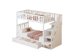 Lit superposé 2x90x200 cm VIVRYN coloris blanc