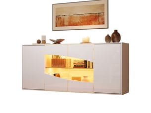 Buffet 4 porte(s) - 160 cm coloris blanc