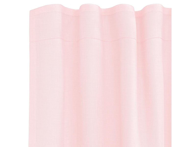  Lot de 2 rideaux en voile, voilages avec passe-tringles rose clair cf44484  - Conforama E
