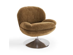 Fauteuil fixe pivotant  PREMIUM INTERIORS APF25VBCM Tissu marron vendu A l'unité