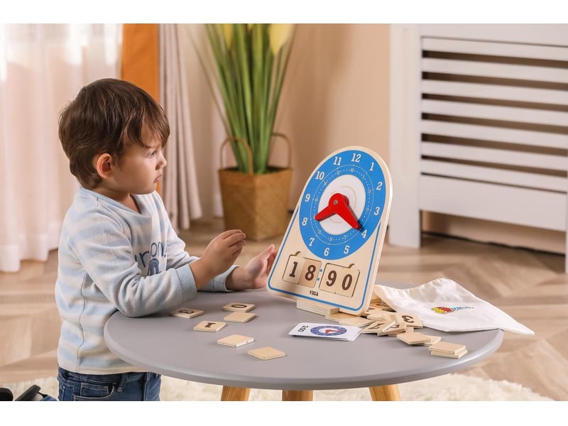  Horloge d'apprentissage viga 44547 - bois, lecture de l'heure 6971608445477 - Conforama E