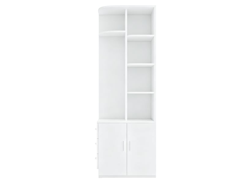  Armoire 70x55x175 cm avec tiroirs mdf blanc  - Conforama D