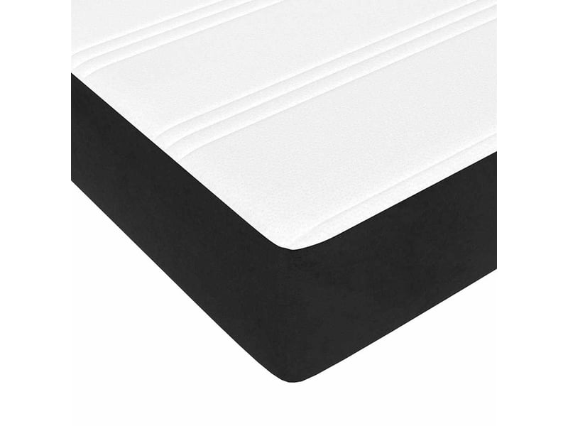  Matelas de lit à ressorts ensachés fermeté moyenne noir 180x200x20 cm velours  - Conforama E