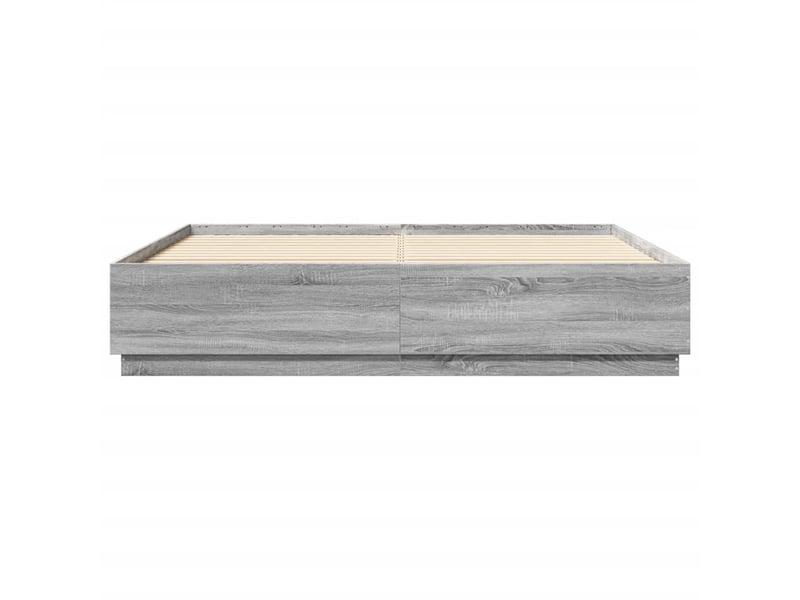  Lit double- lit adulte -  cadre de lit sans matelas sonoma gris 200x200 cm  - Conforama C