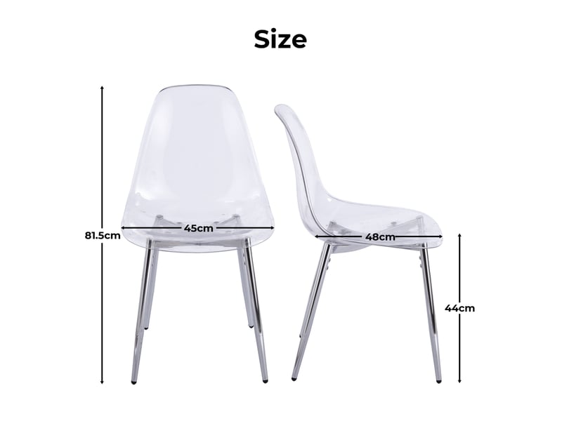  Ensemble table et chaises 5 pièces, 1 table et 4 chaises à structure métal chromé, design moderne pour 4 personnes  - Conforama C