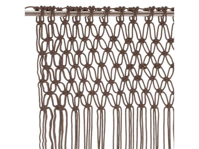  Rideau en macramé, rideau de porte taupe 140x240 cm coton cf43867  - Conforama D