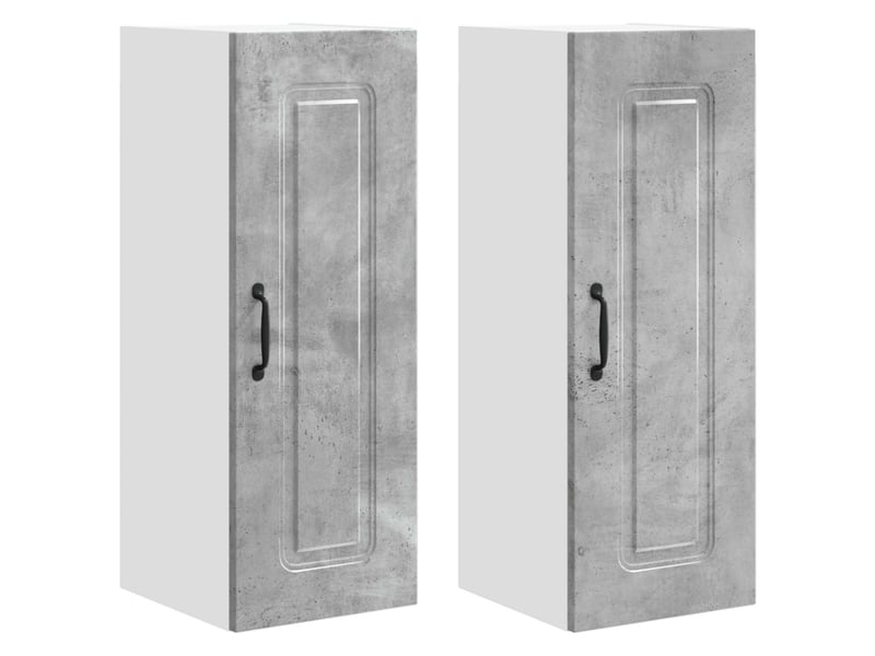  Meuble mural de cuisine | armoire de cuisine 2 pcs gris béton shl3953  - Conforama A