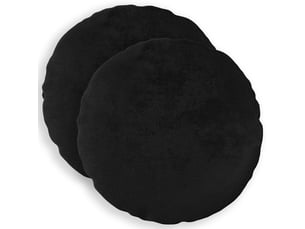Lot de 2 housses de coussin heerlen noir ø 60 cm flanelle cf49471