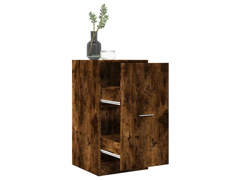  Meuble de rangement, armoire d'apothicaire chêne fumé 40x41x77,5cm bois d'ingénierie  - Conforama B