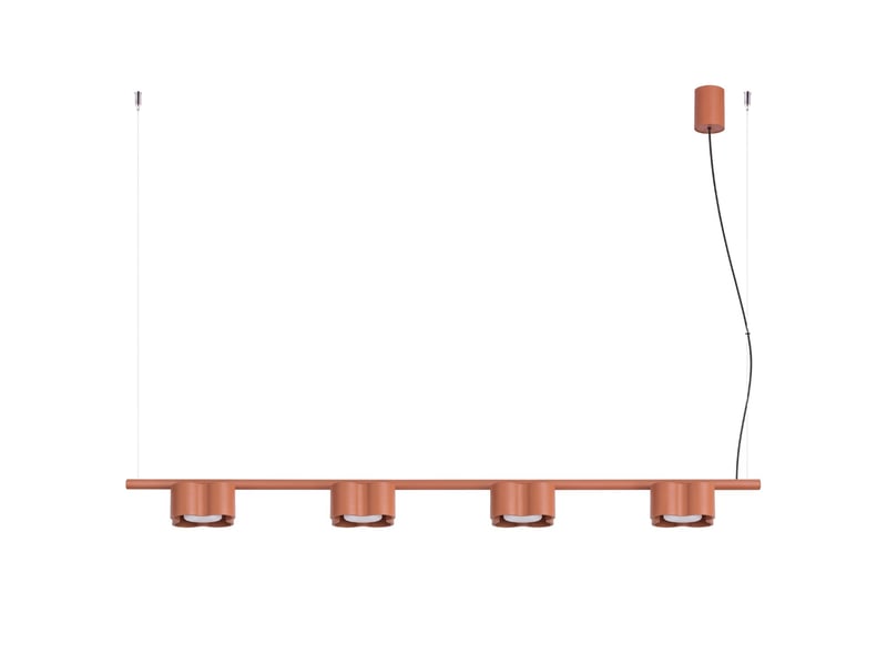  Lustre ovio 4 ocre rouge gx53 aluminium moderne 208x122x12cm SL.3356 - Conforama A