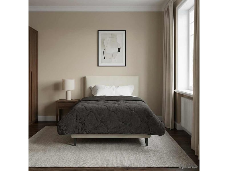  Duvet d'hiver - couette 140 x 220 cm hiver - couette anthracite respirant  - Conforama B