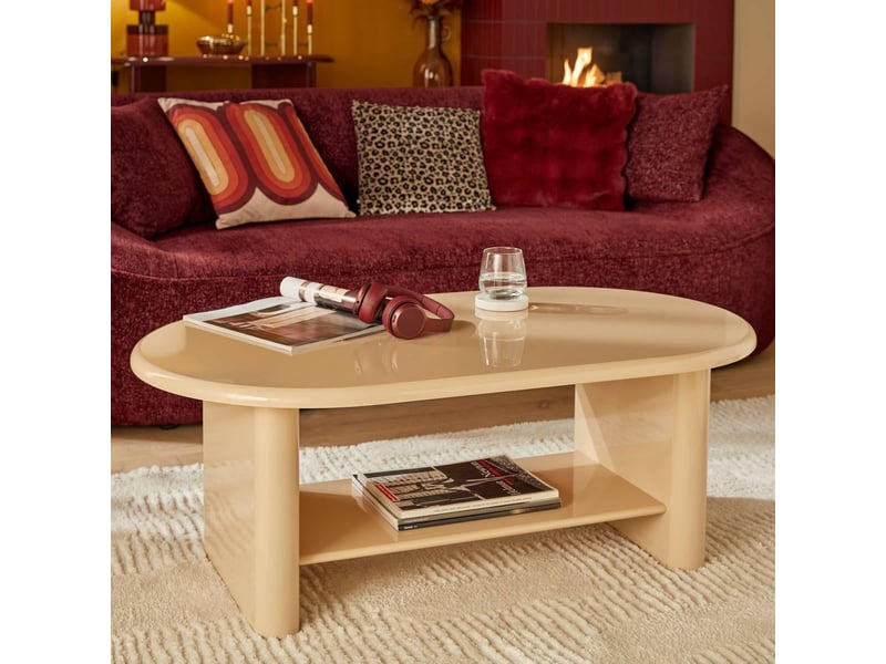  Table basse douglas ovale 60x110cm beige DOUGLAS - Conforama E