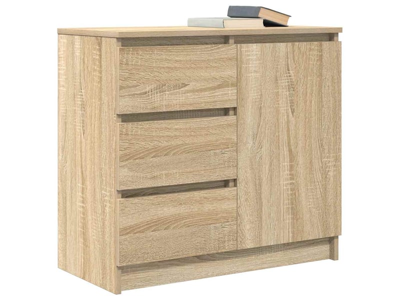  Buffet - bahut - meuble de rangement avec tiroir chêne sonoma 71x35x65 cm bois d'ingénierie  - Conforama D