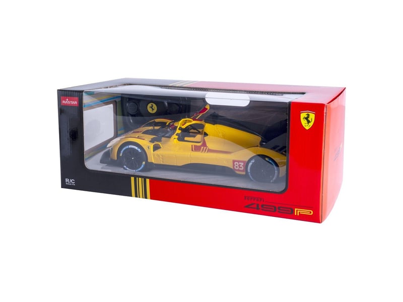 Voiture télécommandée ferrari 499p-n83 1:14 jaune 2,4ghz porte manuelle 402262 - Conforama C