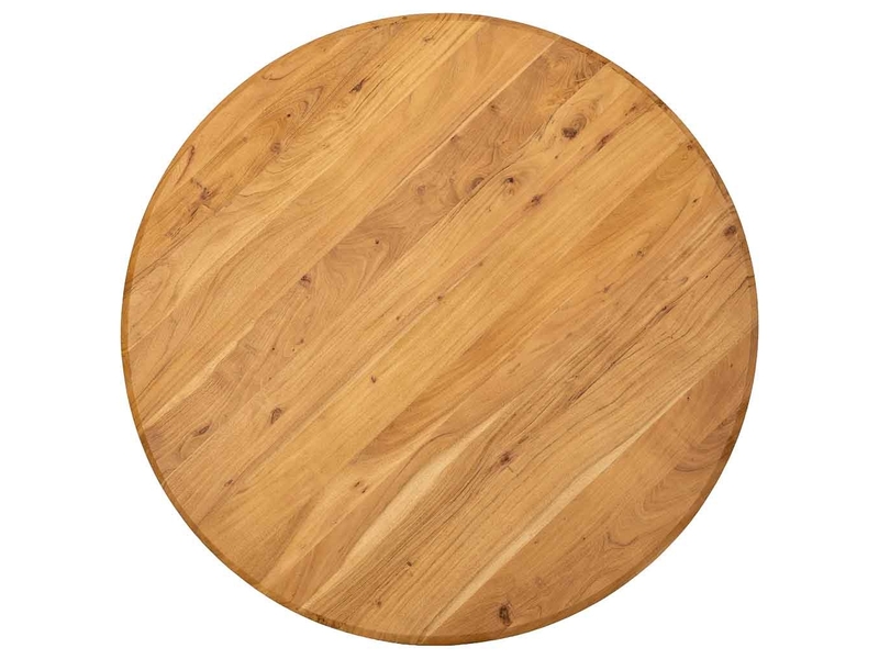 Table à manger en bois brun clair 130x130x75h cm - Conforama D