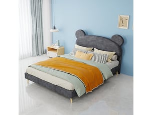 Lit 2 places 140x200 cm <strong>HAUSS SPOLE</strong>  <strong></strong> coloris gris