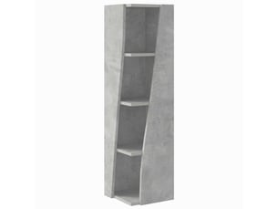 Meuble d'angle, meuble de rangement salon 27,5x27x102cm bois d'ingénierie gris béton