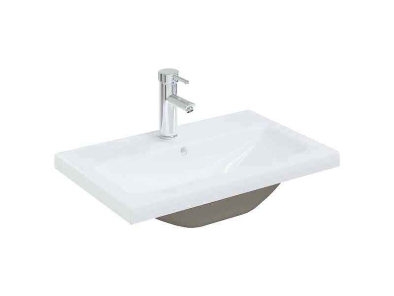  Meuble de lavabo de salle de bain, armoire de bain chêne noir 60 x 39 x 62 cm cf65529  - Conforama E