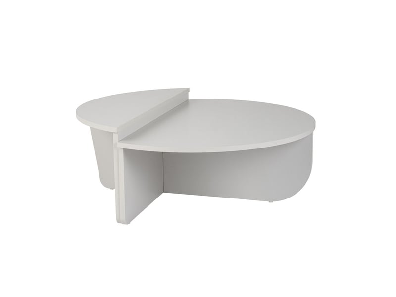 Tables basses gigognes en bois mdf mélaminé gris 90 x 60 x 30 cm lot de 2 - Conforama A