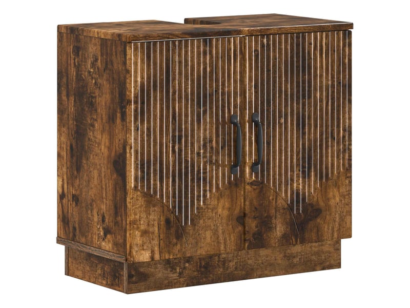  Ensemble de meuble de salle de bain 3 pièces hoorn chêne fumé cf63472  - Conforama D