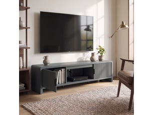 Meuble tv coloris gris 150 cm <strong></strong>  <strong></strong>