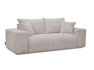 Canapé droit convertible BOBOCHIC VOLTAIRE 3 places Velours beige