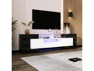 Meuble tv coloris noir 200 cm <strong></strong>  <strong></strong>