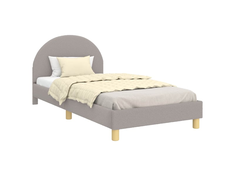  Cadre de lit pour enfants - lit jeune avec tête de lit gris clair 90x190 cm  - Conforama C