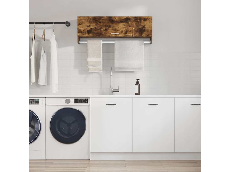  Garde-robe chambre, armoire de rangement chêne fumé 100x32,5x35 cm bois d'ingénierie  - Conforama B