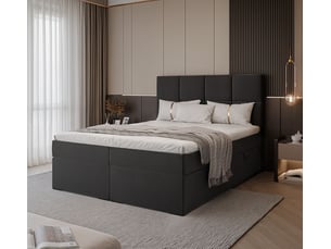 Lit coffre 160x200 cm IDOHOME MAGNUS coloris noir