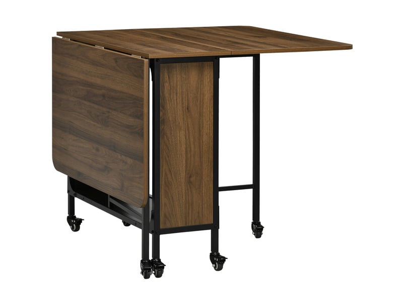  Table de salle à manger extensible pour 6 personnes avec roulettes et plateau central pour cuisine et salon  - Conforama A