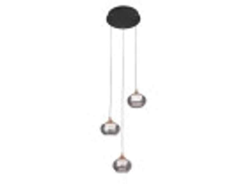  Fabrilamp pompeya, plafonnier, moderne, led, 21 w, 1890 lm, 3000-4000-6000 k, noir, 80-100 x 35 x 35 cm 234383009 - Conforama B