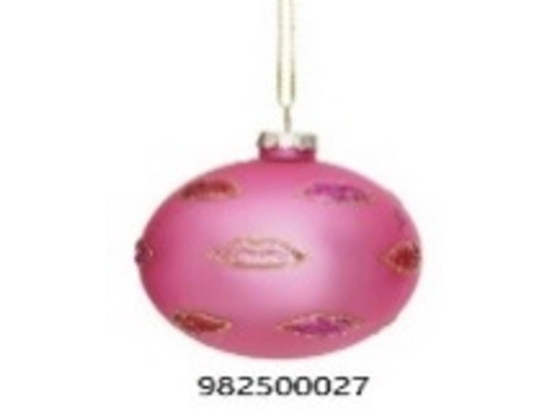  Boule de noël en verre rose d. 80 mm  - Conforama A