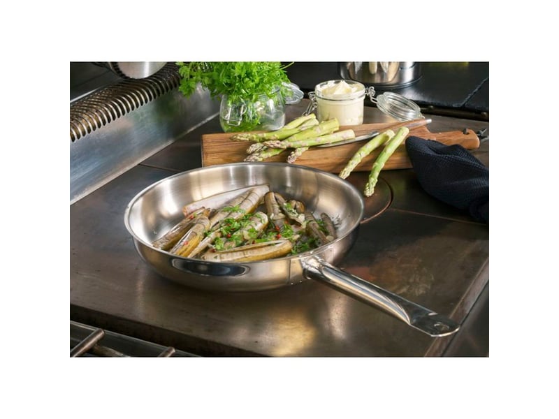  Poele sauteuse baumalu inox 32 cm pro induction, manche fixe 340530 - Conforama C