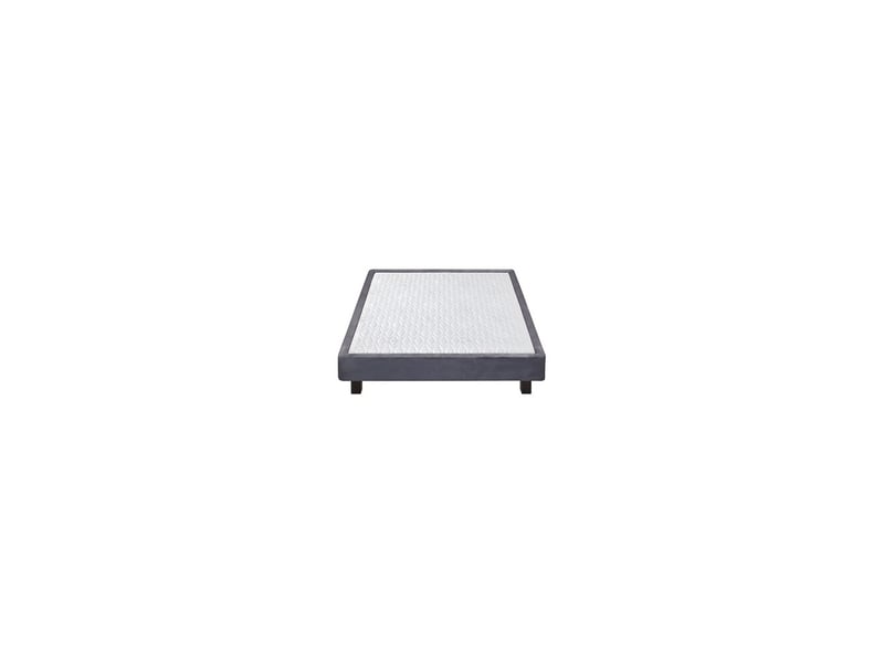  Sommier tapissier 80x200 1 place tissu gris anthracite avec zone bassin renforcee 7990936 - Conforama A