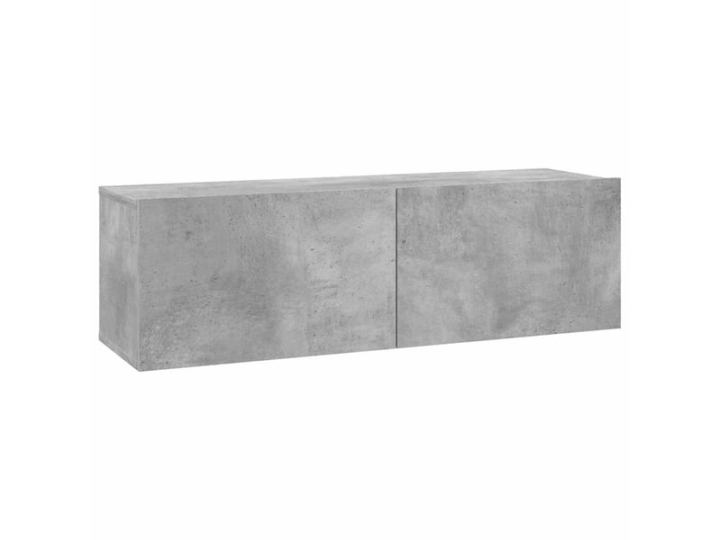 Meuble tv - banc tv - meuble de rangement gris béton 100x30x30 cm bois d’ingénierie  - Conforama A