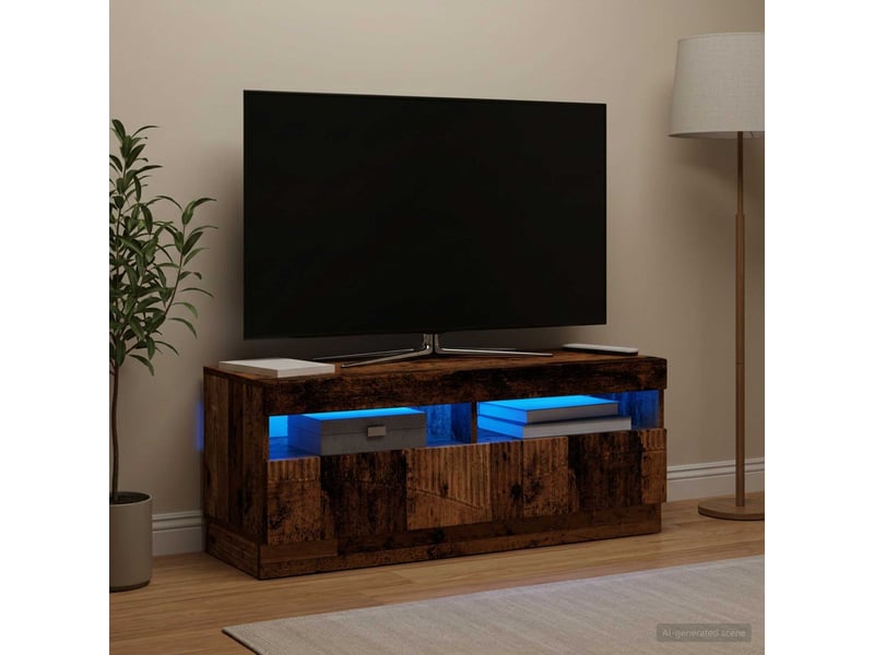  Meuble tv - banc tv - meuble de rangement led bois ancien bois d'ingénierie  - Conforama B