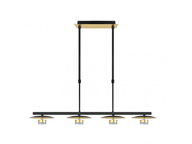  Fabrilamp ciudad del cabo, lampe, moderne, led, 24 w, 1920 lm, 4000 k, noirdoré, 40-62 x 85 x 15 cm 153654016 - Conforama C