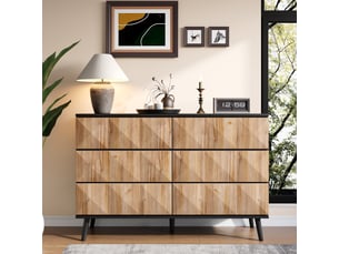 Buffet 0 porte(s)  6 tiroir(s) <strong>DZMDIP</strong> <strong></strong> - 120 cm coloris noir 