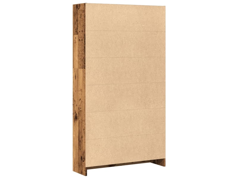  Bibliothèque, meuble de rangement salon vieux bois 80x24x143 cm bois d'ingénierie  - Conforama E