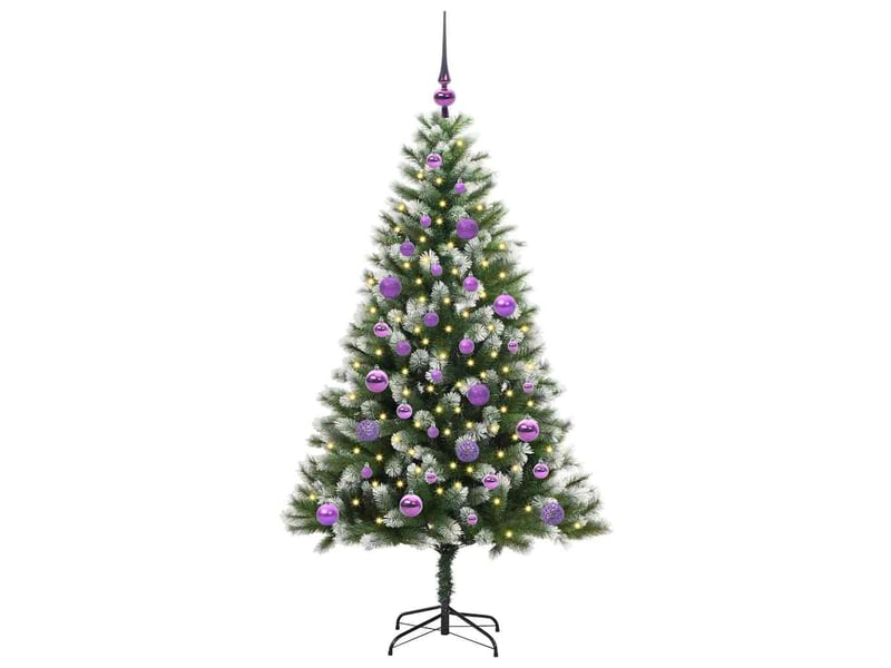  Sapin de noël, arbre de noël artificiel avec neige artificielle 150 led shl6017  - Conforama C