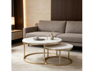 Table basse  coloris blanc <strong>COVREO </strong> <strong></strong>