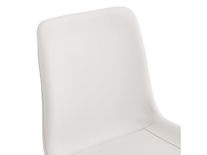  Lot de 4 chaises de salle à manger 42x47x83 cm, chaise cuisine, assise confortable, dossier ergonomique, métal+pu, blanc+noir  - Conforama E