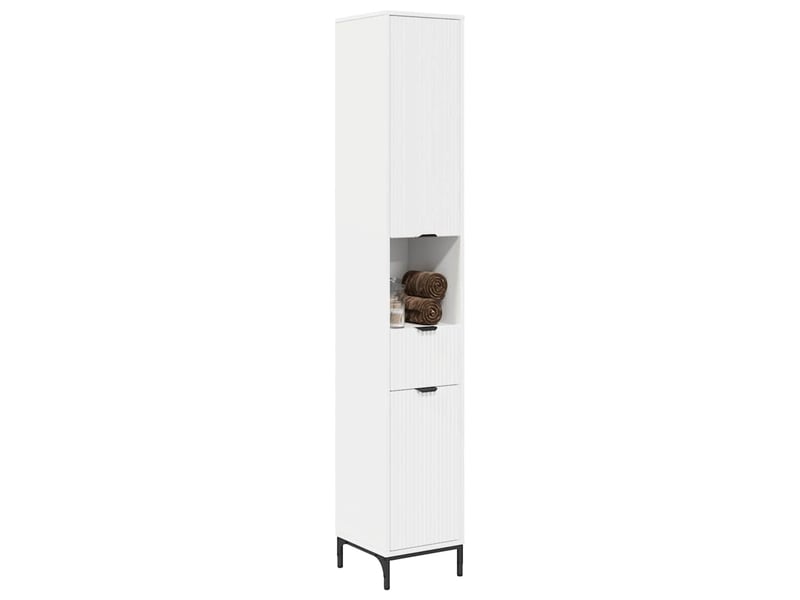  Cabinet de salle de bain, armoire salle de bain blanc 31,5 x 33 x 190 cm cf65238  - Conforama C